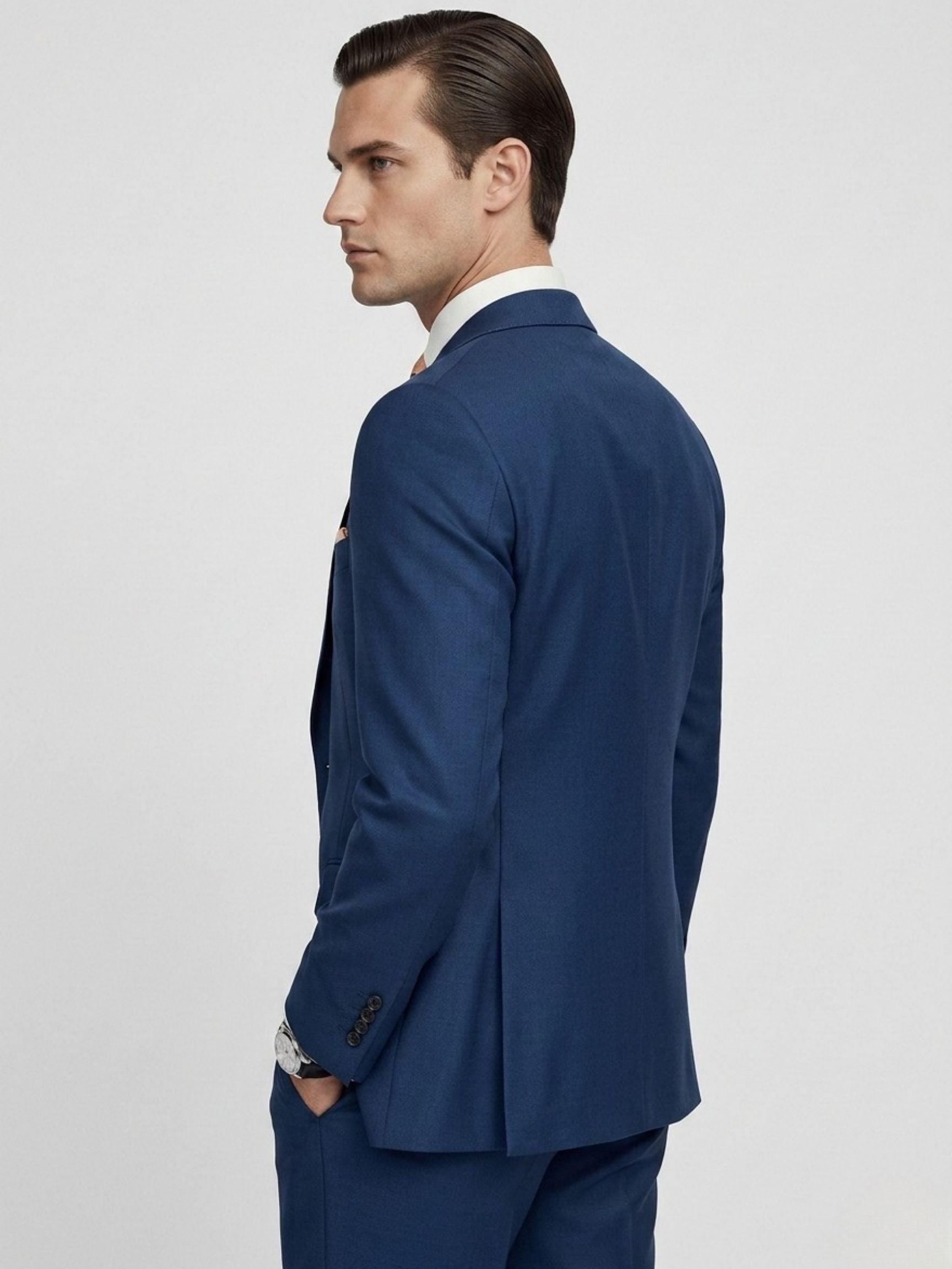 Super 120s Fine Cashmere–wool suiting ensemble